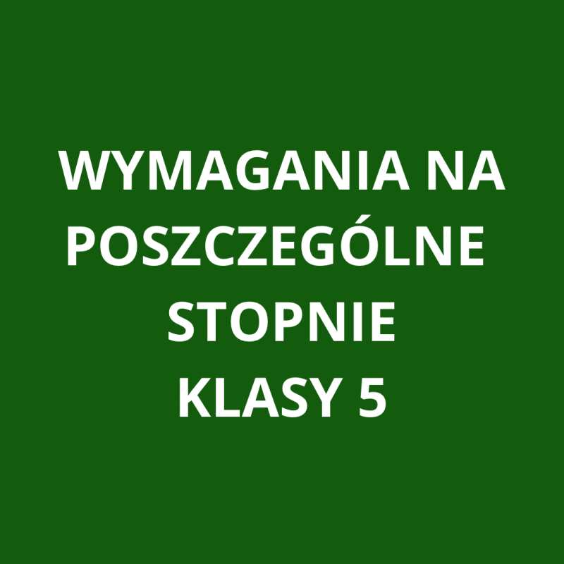 Wymagania klasy %