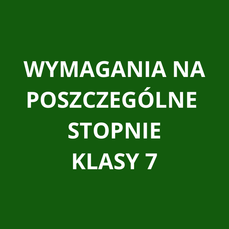 Wymagania klasy 4