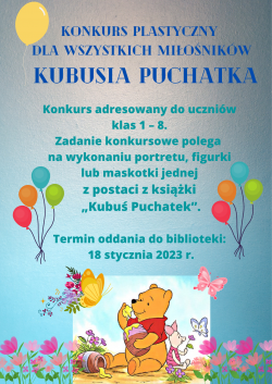 Plakat promujący konkurs biblioteczny